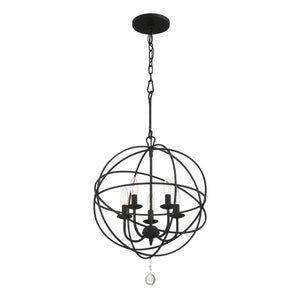 Soleil 17'' Five Light Mini Chandelier, Black - Alternate Product Image 3.jpg