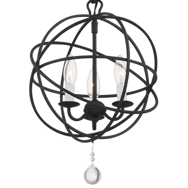 Soleil 12.5'' Three Light Mini Chandelier, Black Alt 5.jpg