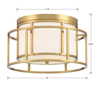 Hulcroft 15'' Two Light Flush Mount, Gold - Alternate Product Image 3.jpg