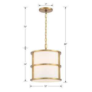 Hulcroft 13'' Three Light Pendant, Gold - Alternate Product Image 3.jpg