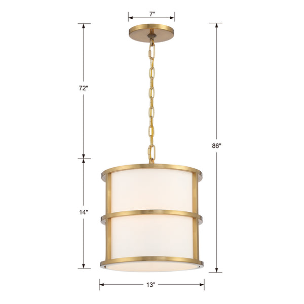 Hulcroft 13'' Three Light Pendant, Gold - Alternate Product Image 3.jpg