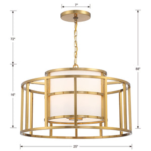 Hulcroft 25'' Five Light Chandelier, Gold - Alternate Product Image 3.jpg