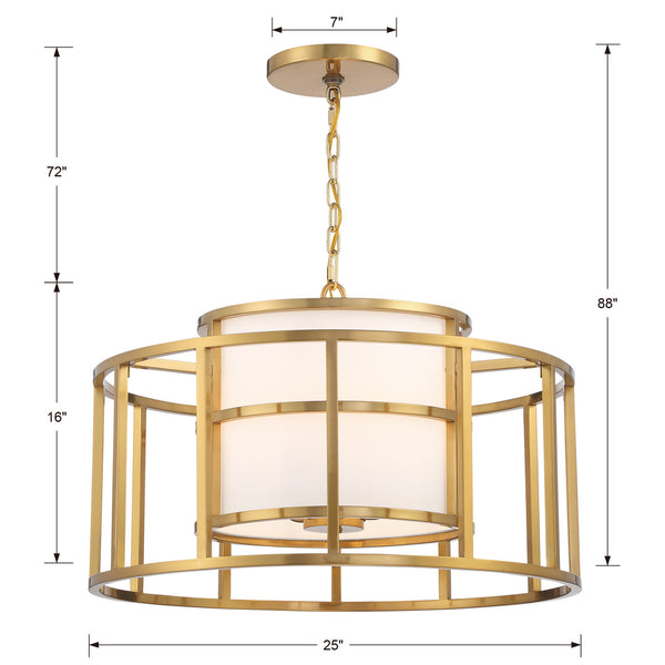 Hulcroft 25'' Five Light Chandelier, Gold - Alternate Product Image 3.jpg