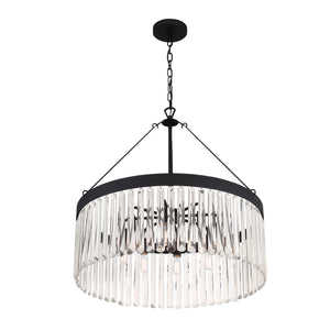 Emorick 24'' Eight Light Chandelier, Black - Alternate Product Image 3.jpg