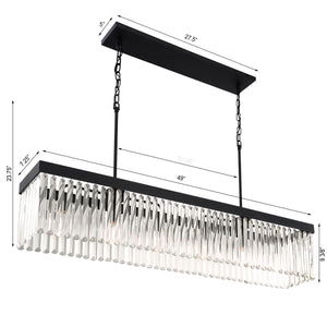 Emorick 7.25'' Six Light Chandelier, Black Alt 4.jpg