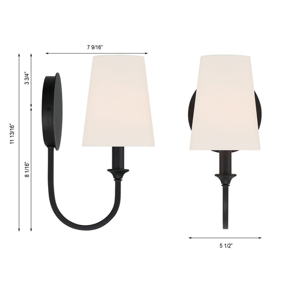 Payne 5.5'' One Light Wall Sconce, Black Alt 5.jpg