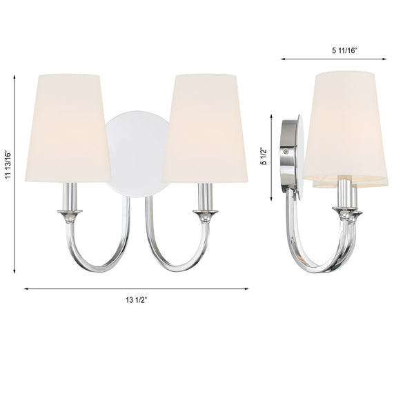 Payne 13.5'' Two Light Wall Sconce, Polished Chrome Alt 5.jpg