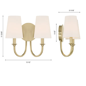 Payne 13.5'' Two Light Wall Sconce, Gold Alt 5.jpg