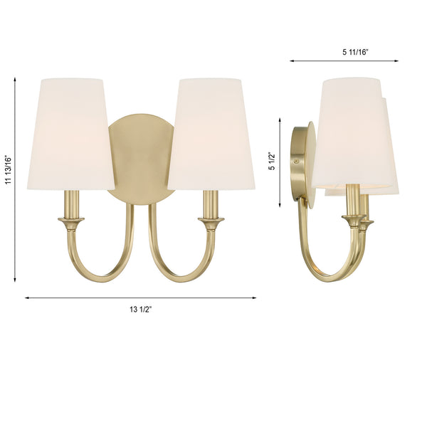 Payne 13.5'' Two Light Wall Sconce, Gold Alt 5.jpg