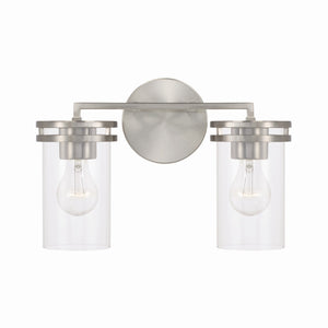 Loren 14.25" Two Light Vanity, Brushed Nickel