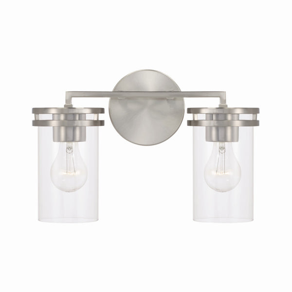 Loren 14.25" Two Light Vanity, Brushed Nickel