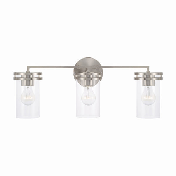 Loren 24" Three Light Vanity, Brushed Nickel