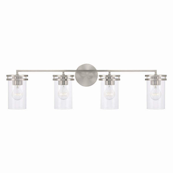 Loren 33.5" Four Light Vanity, Brushed Nickel