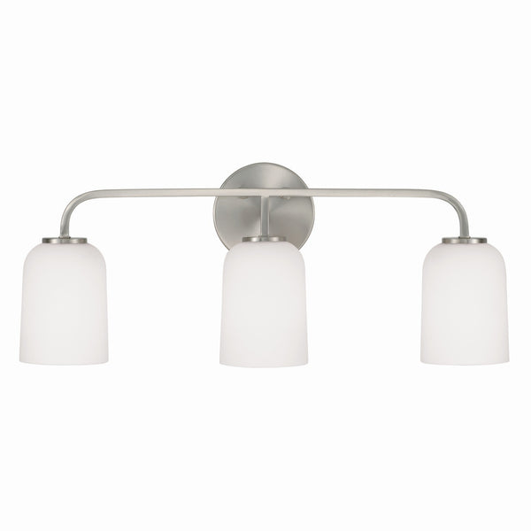 Mila 23.5" Three Light Vanity, Brushed Nickel