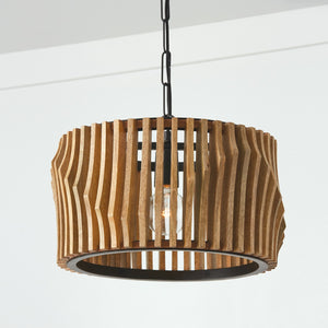 Archie 16'' One Light Semi-Flush Mount, Light Wood and Matte Black - Alternate Product Image 3.jpg