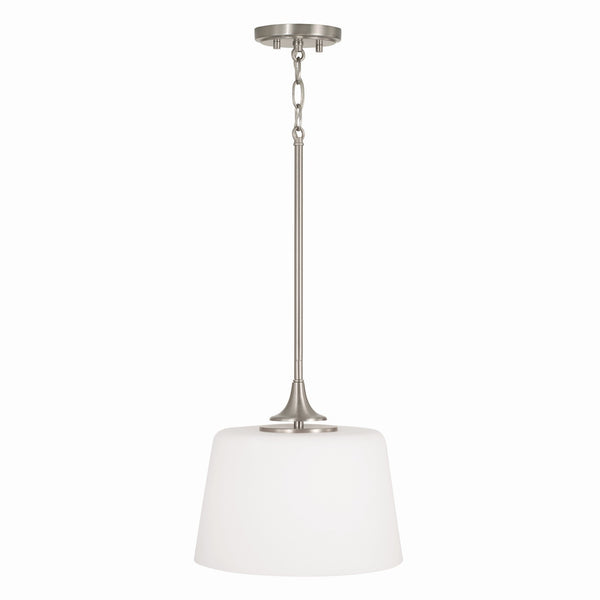 Andie 11.75" One Light Dual Mount Semi Flush/Pendant, Brushed Nickel