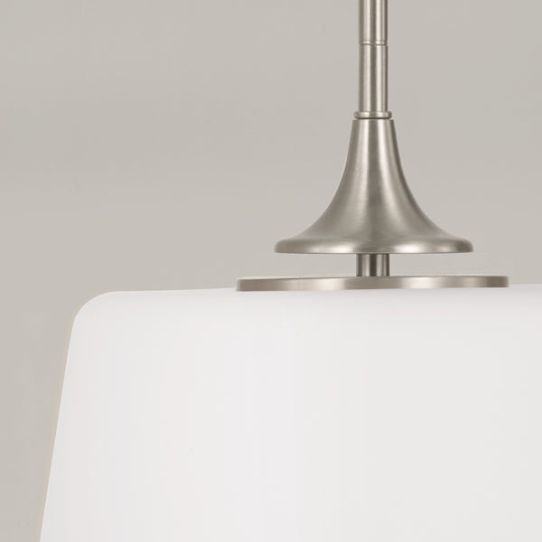 Andie 11.75" One Light Dual Mount Semi Flush/Pendant, Brushed Nickel
