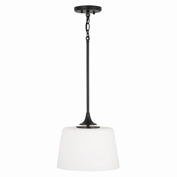 Andie 11.75" One Light Dual Mount Semi Flush/Pendant, Matte Black