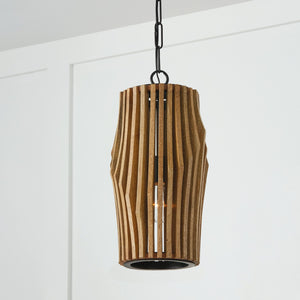 Archie 8.75'' One Light Pendant, Light Wood and Matte Black - Alternate Product Image 1.jpg