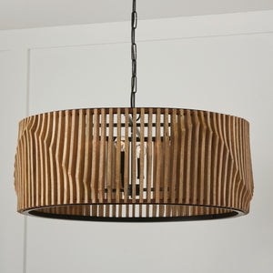 Archie 32.25'' Six Light Pendant, Light Wood and Matte Black - Alternate Product Image 1.jpg