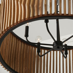 Archie 32.25'' Six Light Pendant, Light Wood and Matte Black - Alternate Product Image 3.jpg
