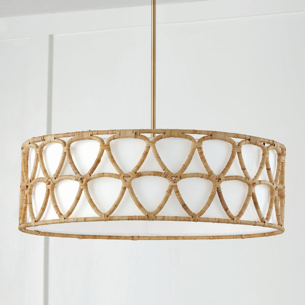 Tatum 28'' Four Light Pendant, Matte Brass - Alternate Product Image 1.jpg