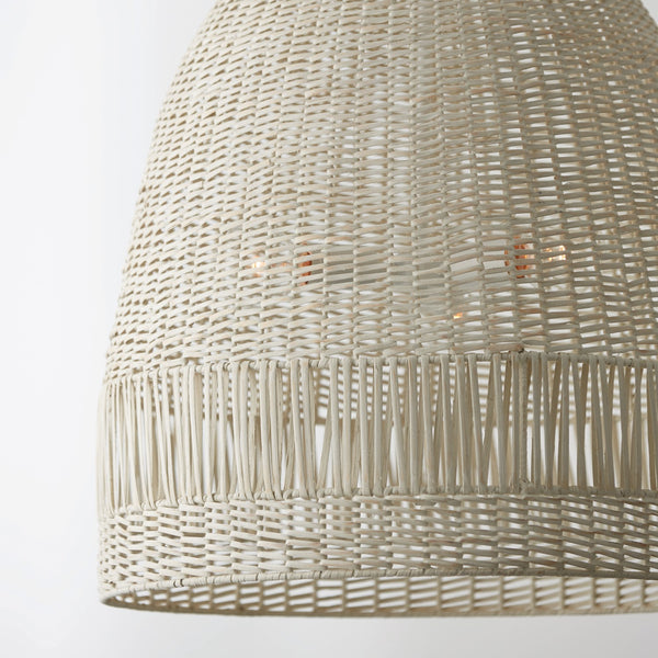 Senna 24" Three Light Pendant, Chalk White