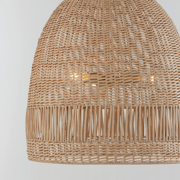 Senna 24" Three Light Pendant, Matte Brass