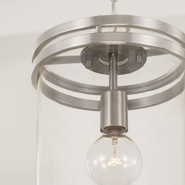 Loren 9.25" One Light Pendant, Brushed Nickel