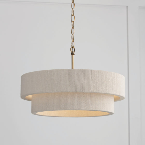 Bryn 20" Four Light Pendant, Matte Brass