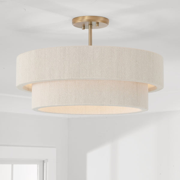 Bryn 20" Four Light Pendant, Matte Brass