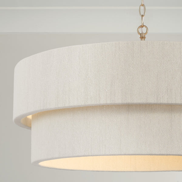 Bryn 30" Four Light Pendant, Matte Brass
