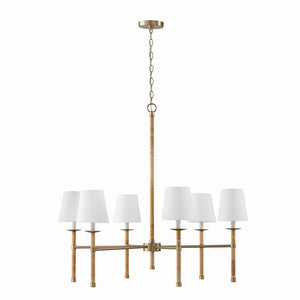 Tatum 38'' Six Light Chandelier, Matte Brass - Alternate Product Image 1.jpg