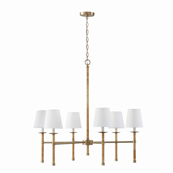 Tatum 38'' Six Light Chandelier, Matte Brass - Alternate Product Image 1.jpg