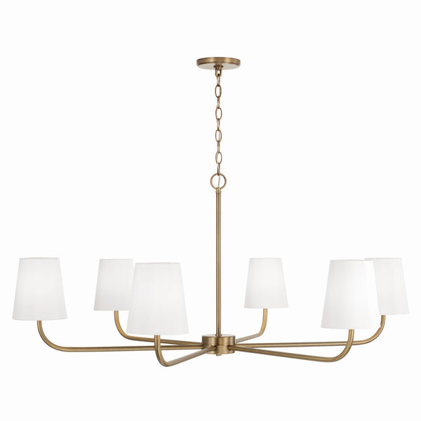 Brady 47'' Six Light Chandelier, Aged Brass - Alternate Product Image 1.jpg