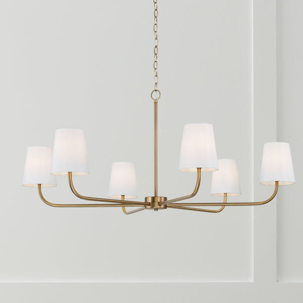 Brady 47'' Six Light Chandelier, Aged Brass - Alternate Product Image 2.jpg