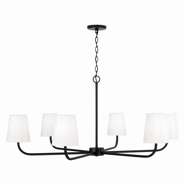 Brady 47'' Six Light Chandelier, Matte Black - Alternate Product Image 1.jpg