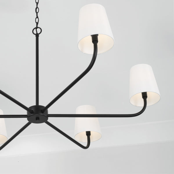Brady 47'' Six Light Chandelier, Matte Black - Alternate Product Image 3.jpg