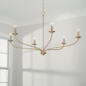 Rydley 39.75'' Six Light Chandelier, Matte Brass - Alternate Product Image 2.jpg