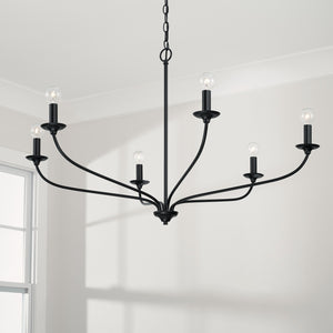 Rydley 39.75'' Six Light Chandelier, Matte Black - Alternate Product Image 2.jpg