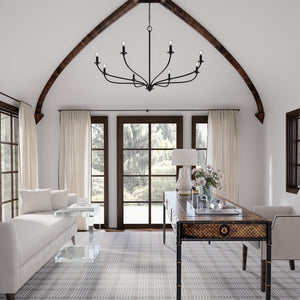 Rydley 52'' Eight Light Chandelier, Matte Black Alt 4.jpg