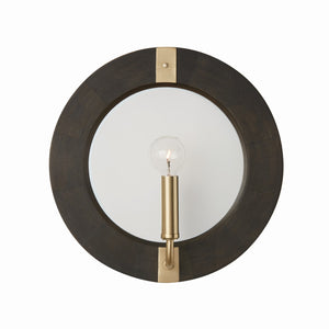 Flynn 12'' One Light Wall Sconce, Black Stain and Matte Brass - Alternate Product Image 1.jpg