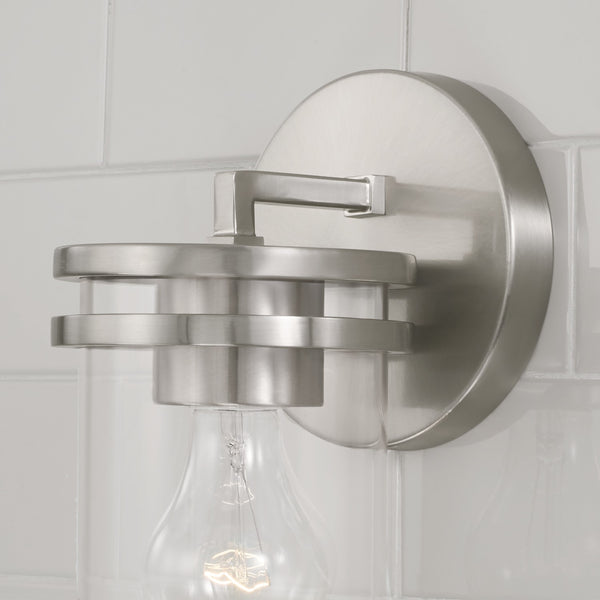 Loren 5" One Light Wall Sconce, Brushed Nickel