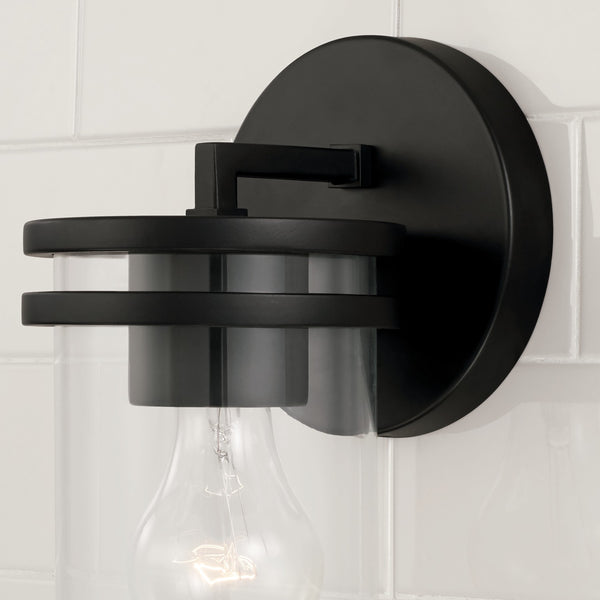 Loren 5" One Light Wall Sconce, Matte Black