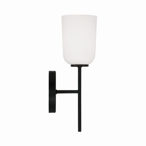 Mila 5" One Light Wall Sconce, Matte Black
