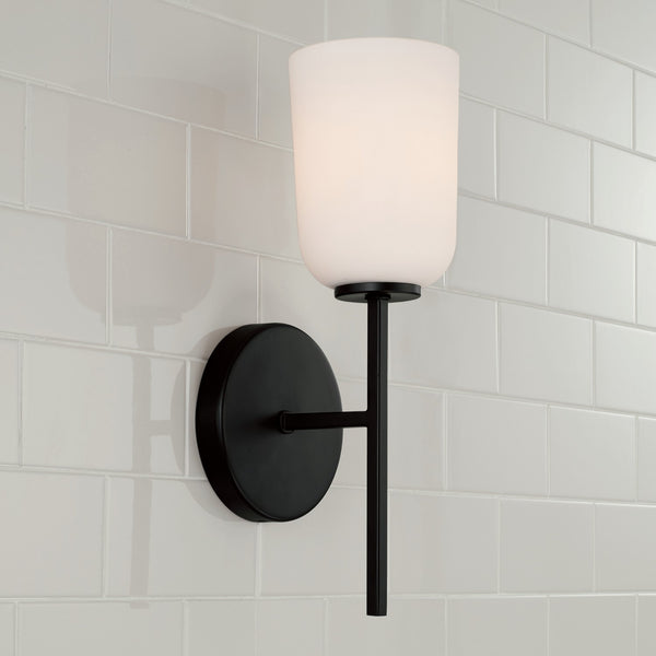 Mila 5" One Light Wall Sconce, Matte Black