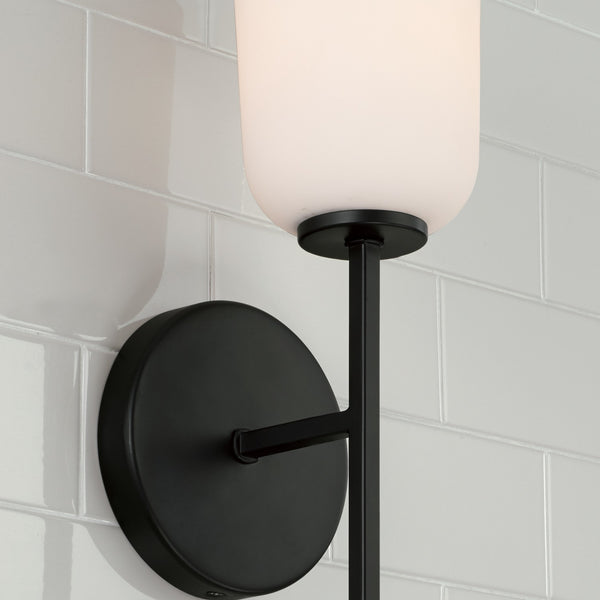 Mila 5" One Light Wall Sconce, Matte Black