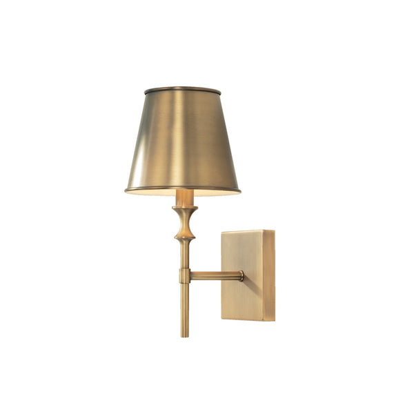 Quincy 6.5" One Light Wall Sconce, Aged Brass