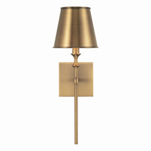 Quincy 6.5" One Light Wall Sconce, Aged Brass