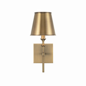 Quincy 6.5" One Light Wall Sconce, Aged Brass